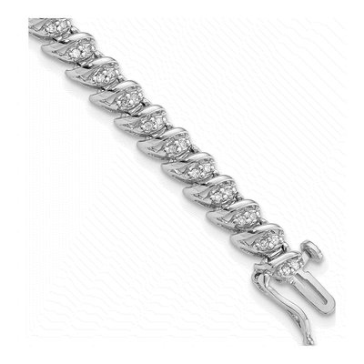 Sterling Silver 1/2 ct tw Diamond Bracelet