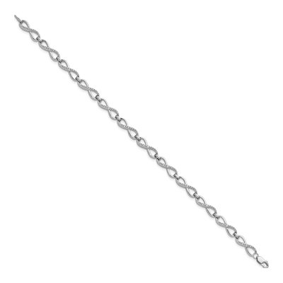 Sterling Silver 1/7 ct tw Diamond Bracelet – view 2