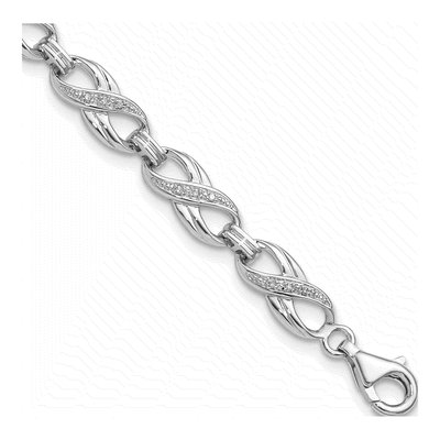Sterling Silver 1/10 ct tw Diamond Bracelet
