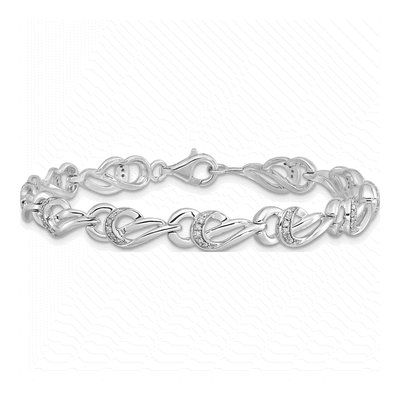Sterling Silver 1/5 ct tw Diamond Bracelet – view 3