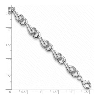 Sterling Silver 1/5 ct tw Diamond Bracelet – view 4