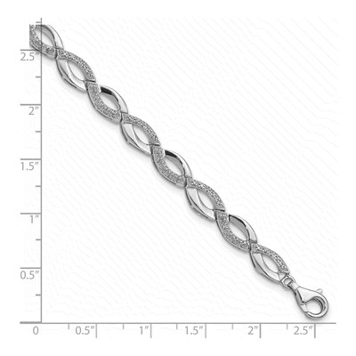 Sterling Silver 0.24 ct tw Diamond Bracelet – view 4