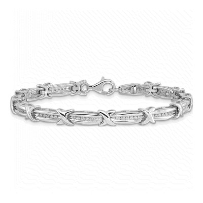 Sterling Silver 1/3 ct tw Diamond Bracelet – view 3
