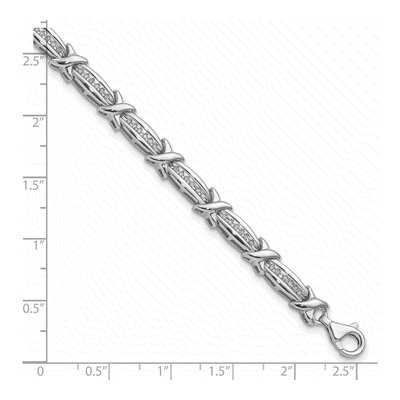 Sterling Silver 1/3 ct tw Diamond Bracelet – view 4
