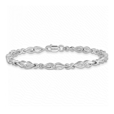 Sterling Silver Diamond Bracelet – view 4