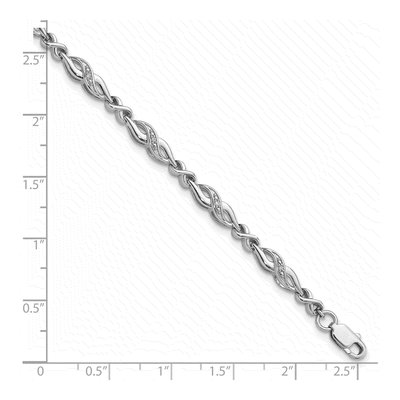 Sterling Silver Diamond Bracelet – view 5
