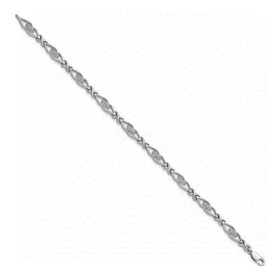 Sterling Silver Diamond Bracelet – view 2