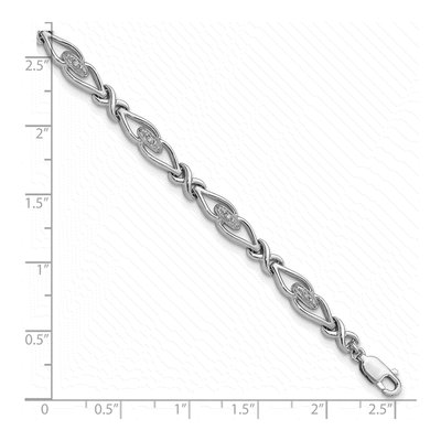 Sterling Silver Diamond Bracelet – view 4