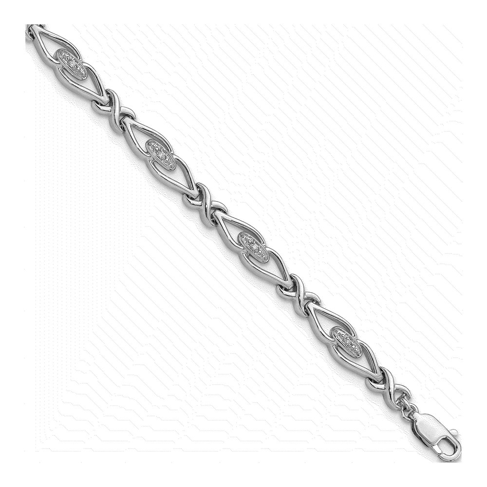 Sterling Silver Diamond Bracelet