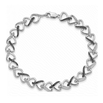 Sterling Silver 1/10 ct tw Diamond Bracelet – view 4