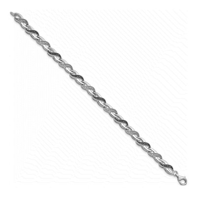 Sterling Silver 1/4 ct tw Diamond Bracelet – view 2