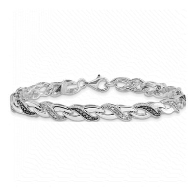 Sterling Silver 1/4 ct tw Diamond Bracelet – view 3