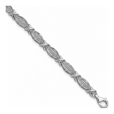 Sterling Silver Diamond Bracelet