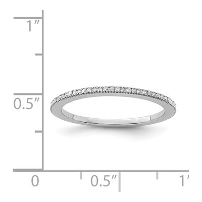 Sterling Silver 1/6 ct tw Diamond Wedding Band – view 5