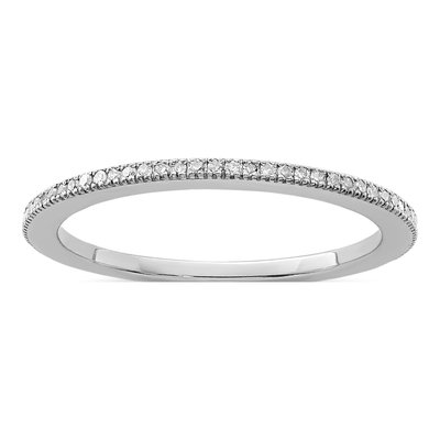 Sterling Silver 1/6 ct tw Diamond Wedding Band