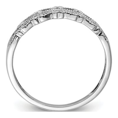 Sterling Silver Diamond Wedding Band | Belle Amore – view 3