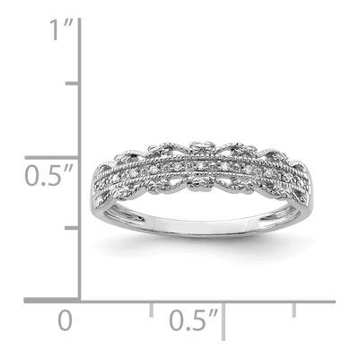 Sterling Silver Diamond Wedding Band | Belle Amore – view 5