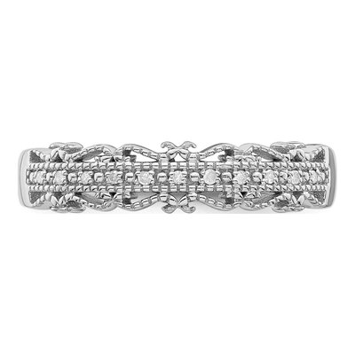 Sterling Silver Diamond Wedding Band | Belle Amore – view 6