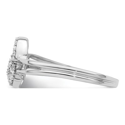 Sterling Silver 1/15 ct tw Diamond Heart Ring – view 4
