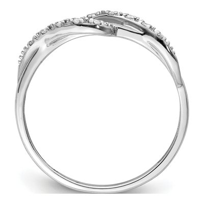 Sterling Silver 1/20 ct tw Diamond Ring – view 3