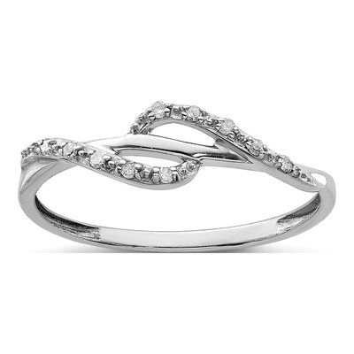 Sterling Silver 1/20 ct tw Diamond Ring