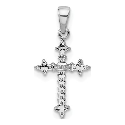Sterling Silver 1/10 ct tw Diamond Cross Pendant – view 4