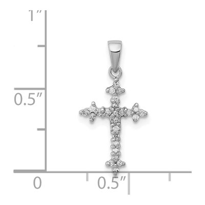 Sterling Silver 1/10 ct tw Diamond Cross Pendant – view 5