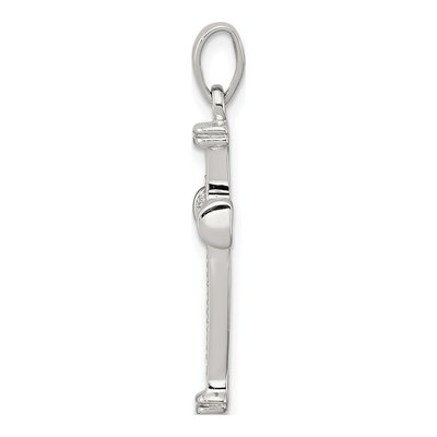 Sterling Silver Diamond Cross Pendant – view 3