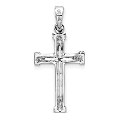 Sterling Silver Diamond Cross Pendant – view 5