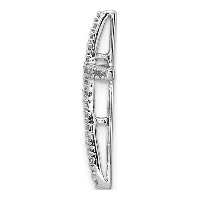 Sterling Silver Diamond Cross Chain Slide – view 3