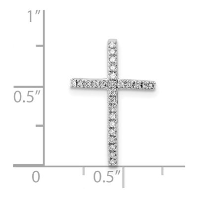 Sterling Silver Diamond Cross Chain Slide – view 4