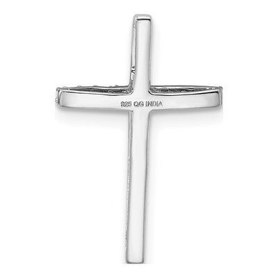 Sterling Silver Diamond Cross Chain Slide – view 5
