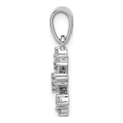 Sterling Silver 1/10 ct tw Diamond Snowflake Pendant – view 3