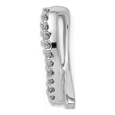 Sterling Silver 1/20 ct tw Diamond Awareness Ribbon Pendant – view 3