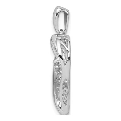 Sterling Silver 1/20 ct tw Diamond Heart Pendant – view 3
