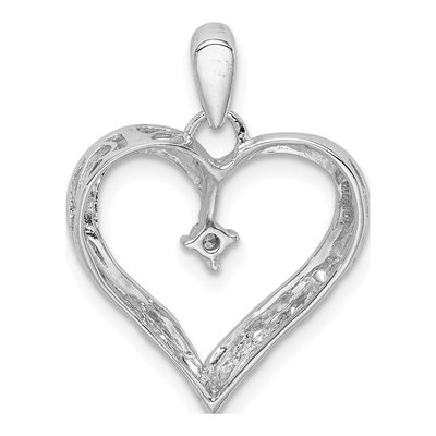 Sterling Silver 1/20 ct tw Diamond Heart Pendant – view 5