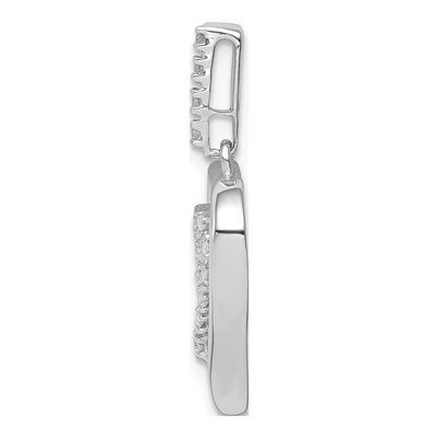 Sterling Silver 1/10 ct tw Diamond Heart Pendant – view 3