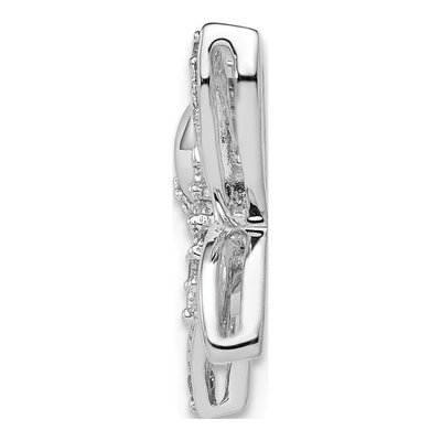 Sterling Silver Diamond Butterfly Pendant – view 3