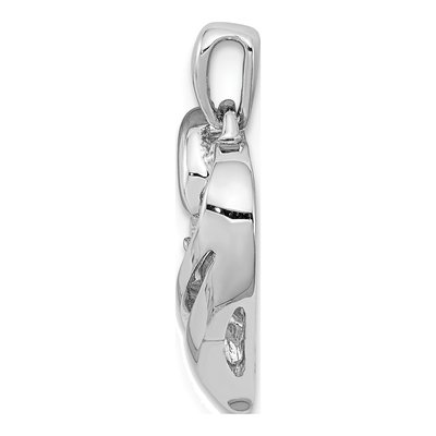 Sterling Silver 1/20 ct tw Diamond Heart Pendant – view 3
