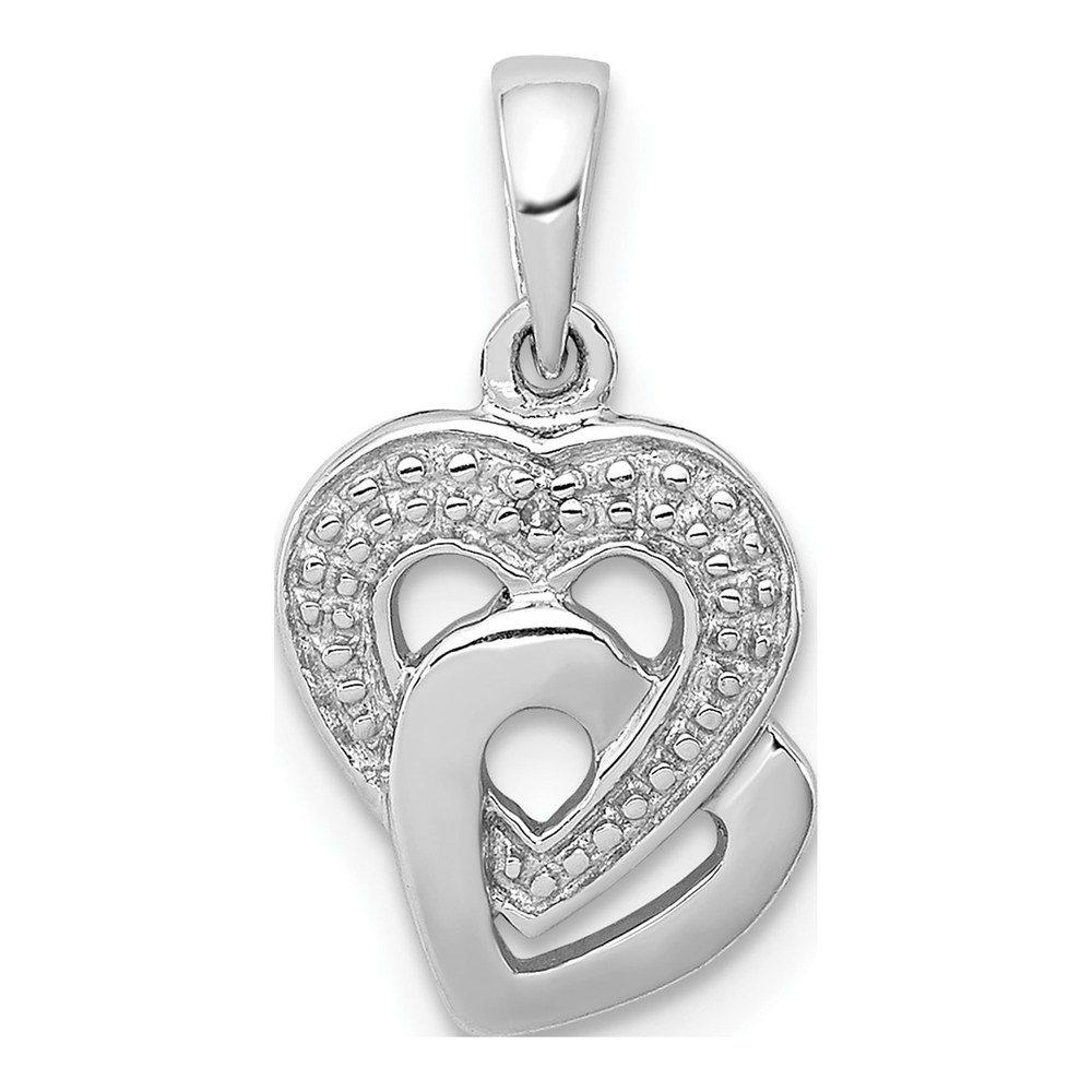 Sterling Silver Diamond Accent Heart Pendant