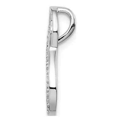 Sterling Silver Diamond Figure-8 Slide Pendant – view 3