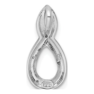 Sterling Silver Diamond Figure-8 Slide Pendant – view 4