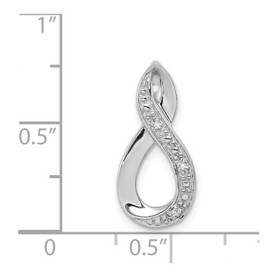 Sterling Silver Diamond Figure-8 Slide Pendant – view 5