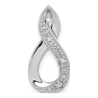 Sterling Silver Diamond Figure-8 Slide Pendant