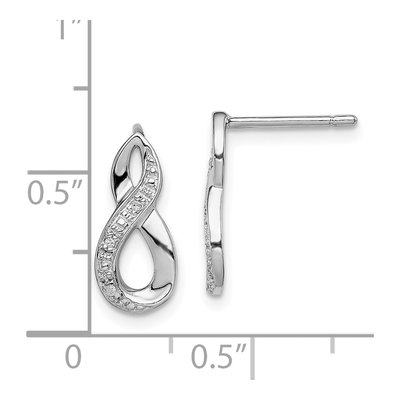 Sterling Silver Diamond Dangle Earrings – view 5