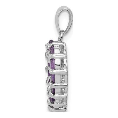 Sterling Silver Amethyst Heart Pendant – view 3