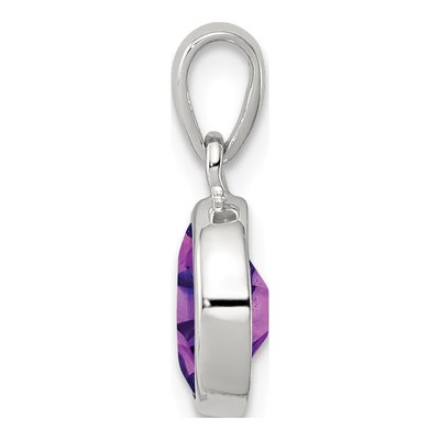 Sterling Silver Amethyst Planted Pendant – view 3