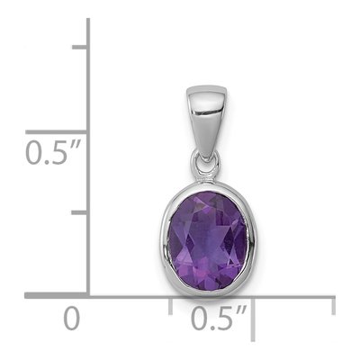 Sterling Silver Amethyst Planted Pendant – view 4