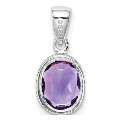 Sterling Silver Amethyst Planted Pendant – view 5