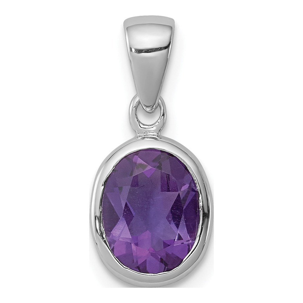 Sterling Silver Amethyst Planted Pendant